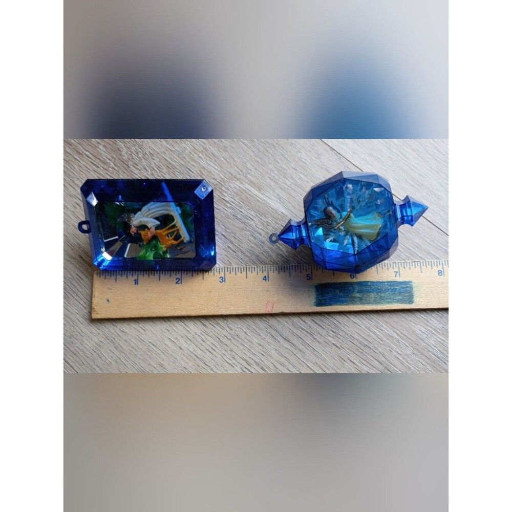 Vintage Jewel Brite 1960's Christmas Tree Ornaments Angels Plastic Diamond Shape - Picture 9 of 16